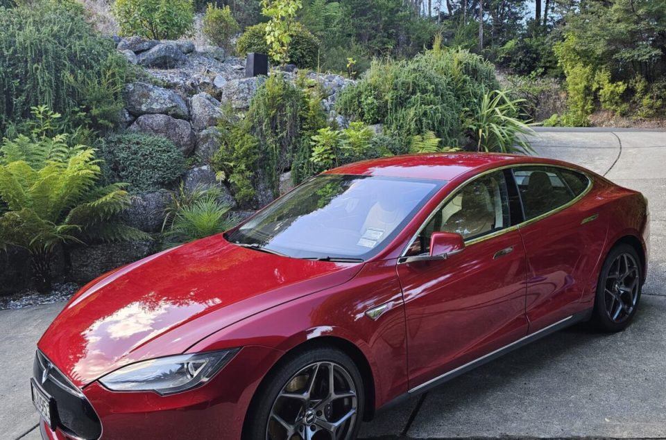 Private airport transfers available in our Tesla Model S